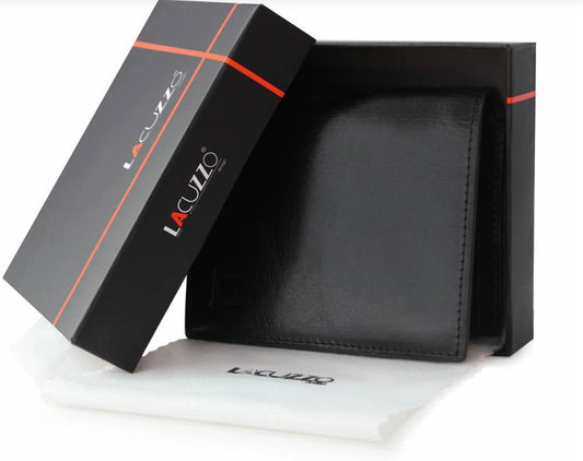 Lacuzzo Bi-Fold Wallet LW-1 Black
