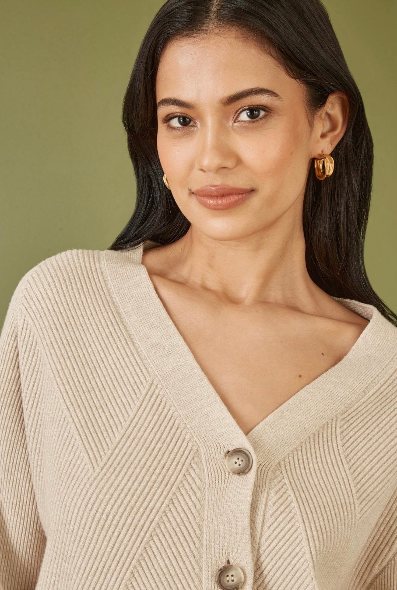 Yumi - Relaxed Fit Cardigan - Oatmeal