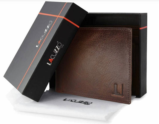 Lacuzzo Bi-Fold Wallet LW-9 Dark Brown
