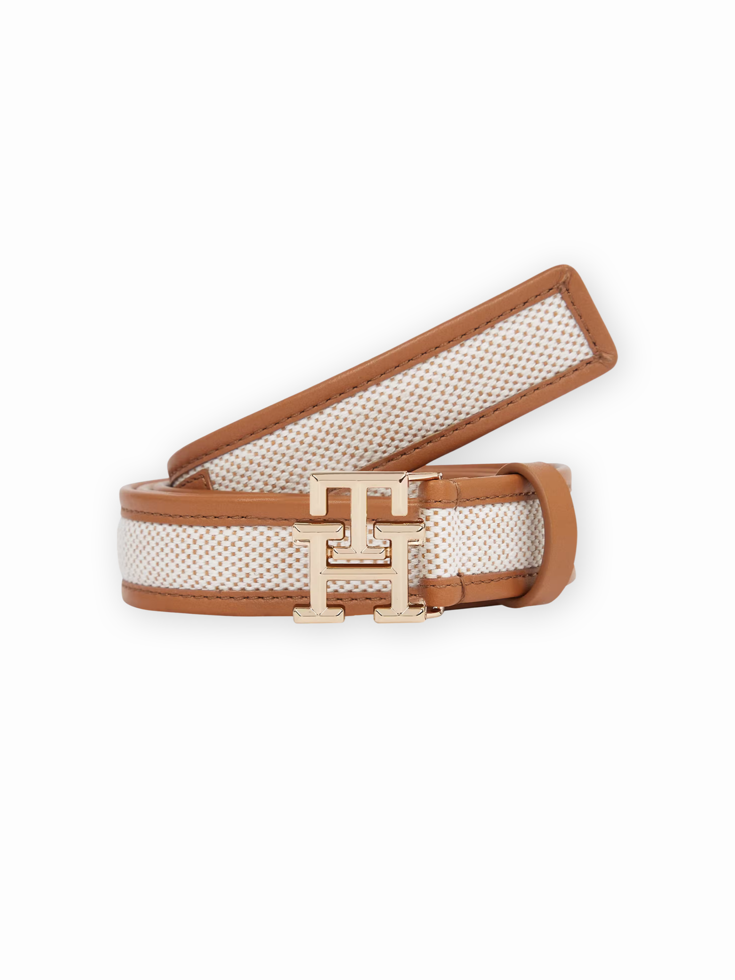 Tommy Hilfiger - TH 2.5 Canvas Logo Belt - Tan