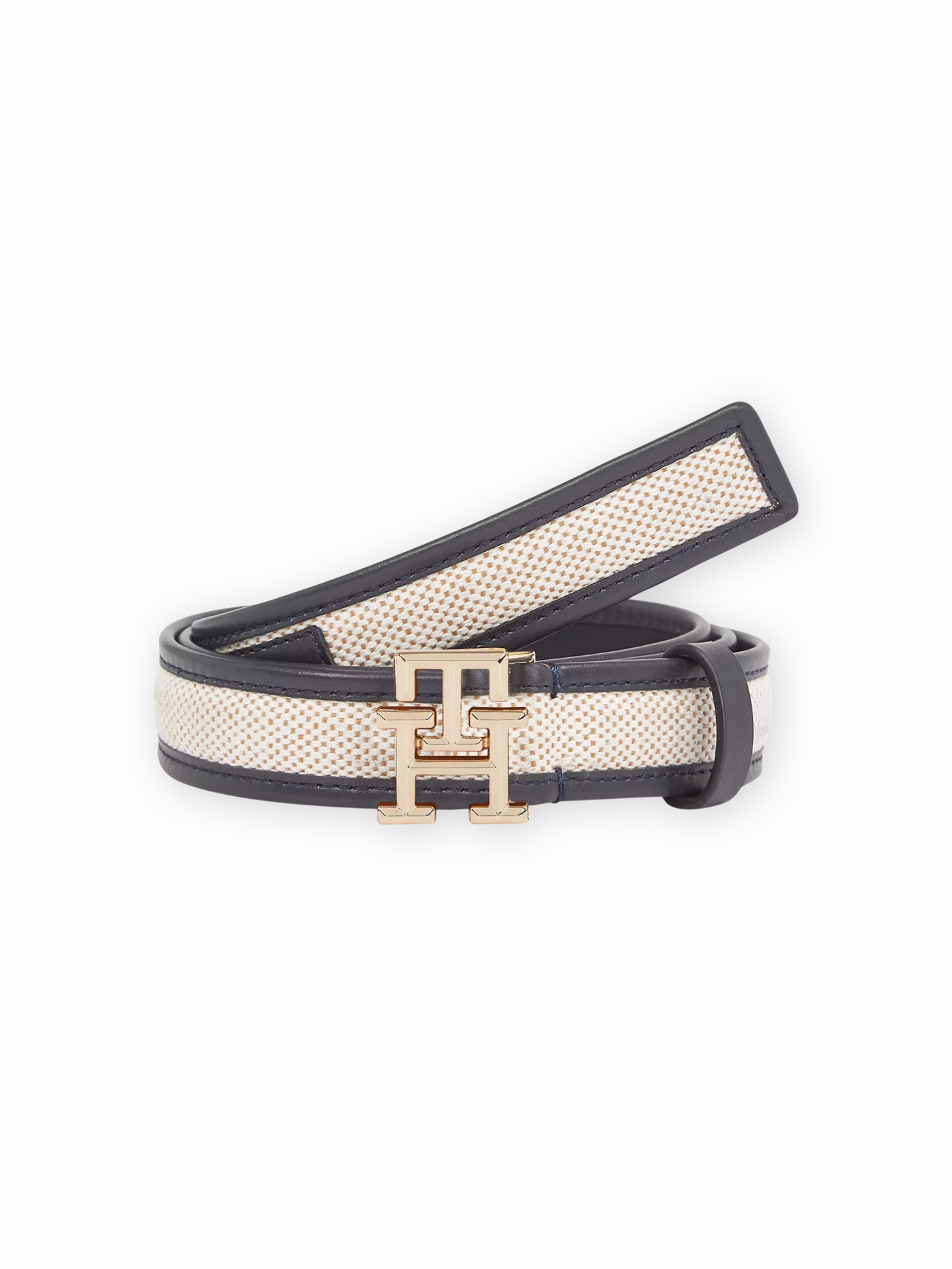 Tommy Hilfiger - TH 2.5 Canvas Logo Belt - Navy