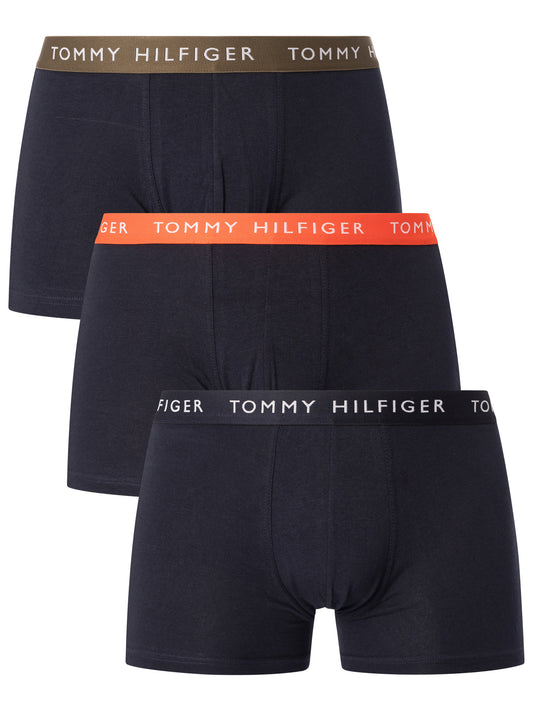 Tommy Hilfiger Classic 3 Pack Boxer Set - Desert Sky/Acid Orange/Army Green