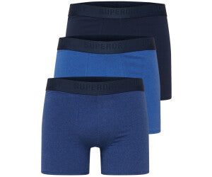 Superdry 3 Pack Organic Cotton Boxer Set - Blue