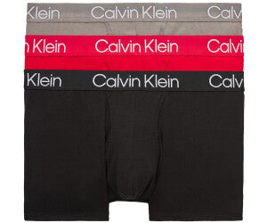 Calvin Klein Modern Structure 3 Pack Cotton Stretch Boxer Set - Black/Exact/Faded Grey