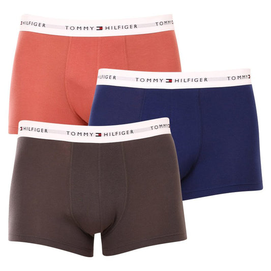 Tommy Hilfiger Signature Cotton Essentials 3 Pack Trunk Set - Blue Ink/Dark Ash/Dockside Red