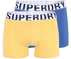 Superdry 2 Pack Organic Cotton Boxer Set - Mazzarine/Nautical Yellow