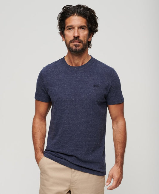 Superdry Organic Cotton Essential Logo T-Shirt - Teal Blue Marl