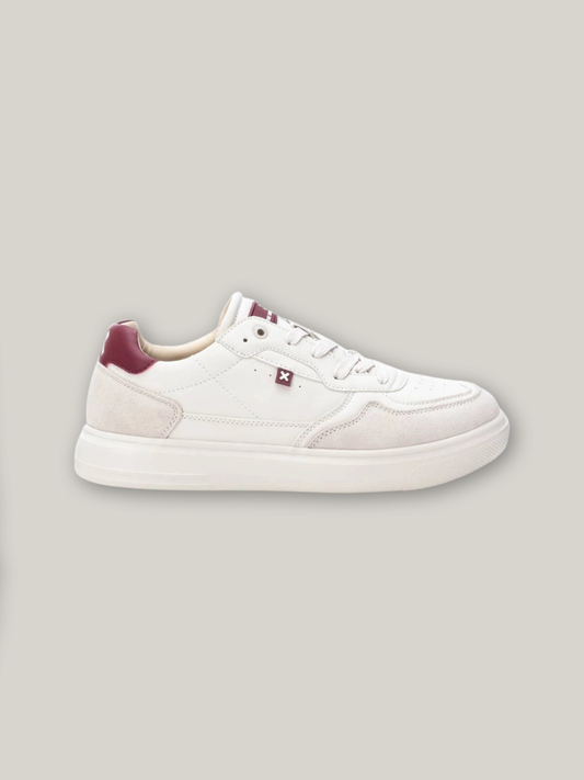 XTI -  143329 Mens Sneaker - White/Burgundy