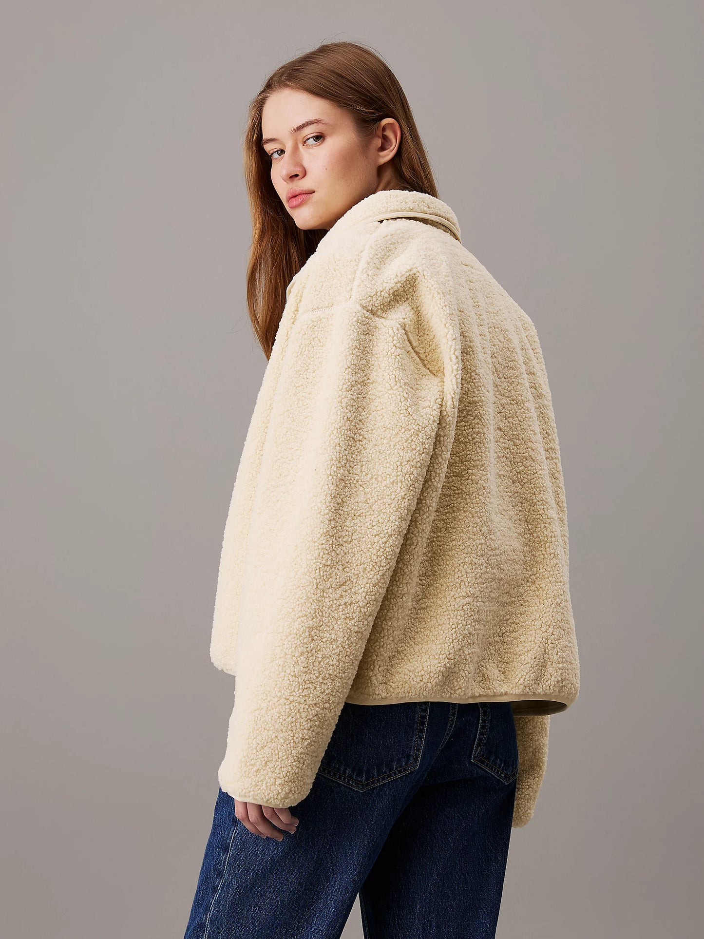 Calvin Klein Jeans - Relaxed Sherpa Shirt Jacket - Harbor Haze