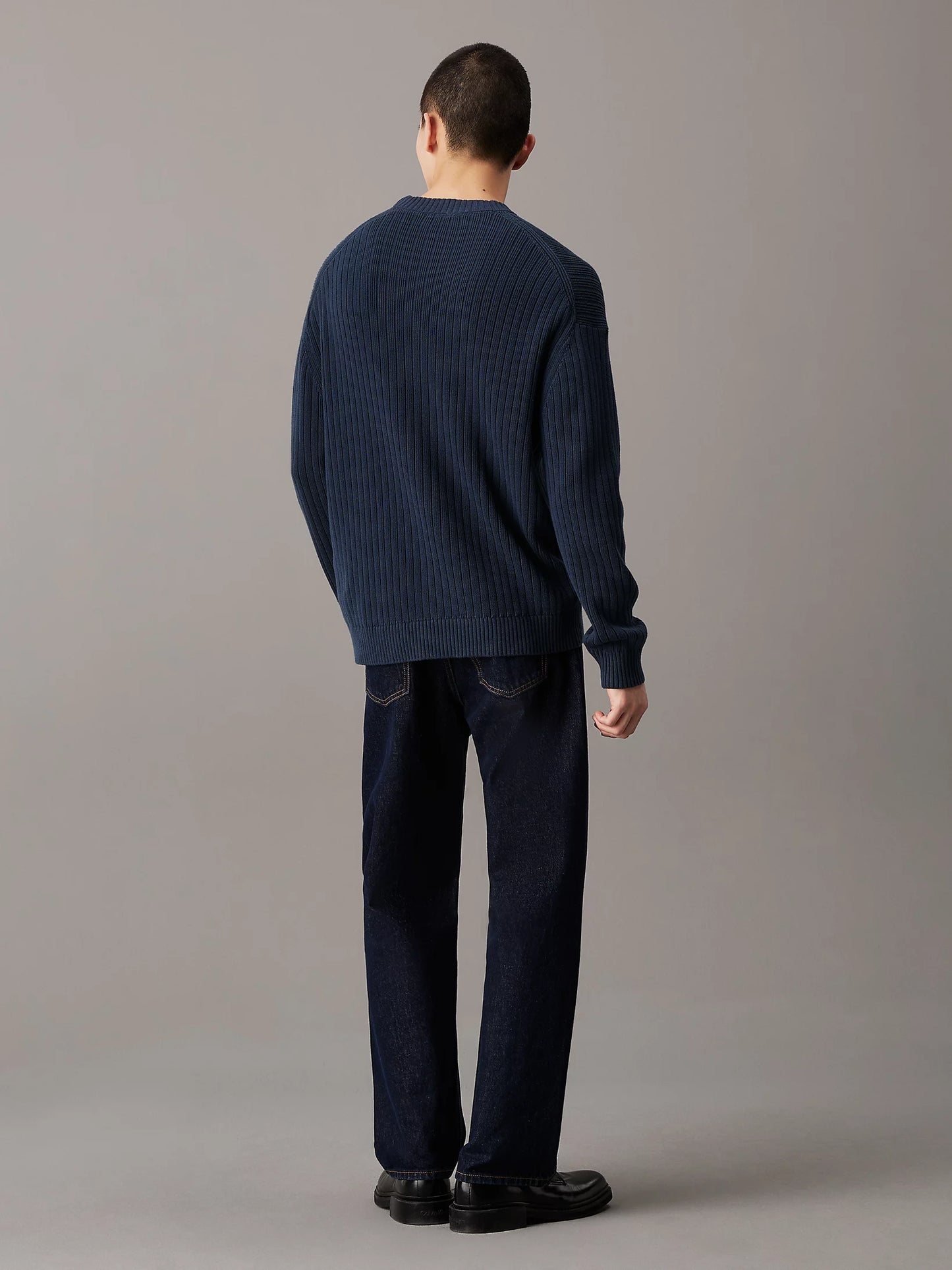 Calvin Klein Jeans - Relaxed Ribbed Cotton Jumper - Ink