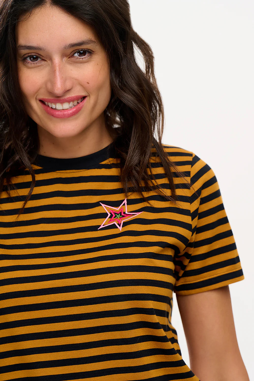 Sugarhill Brighton - Maggie T-shirt - Black/Tan, Star Explosion