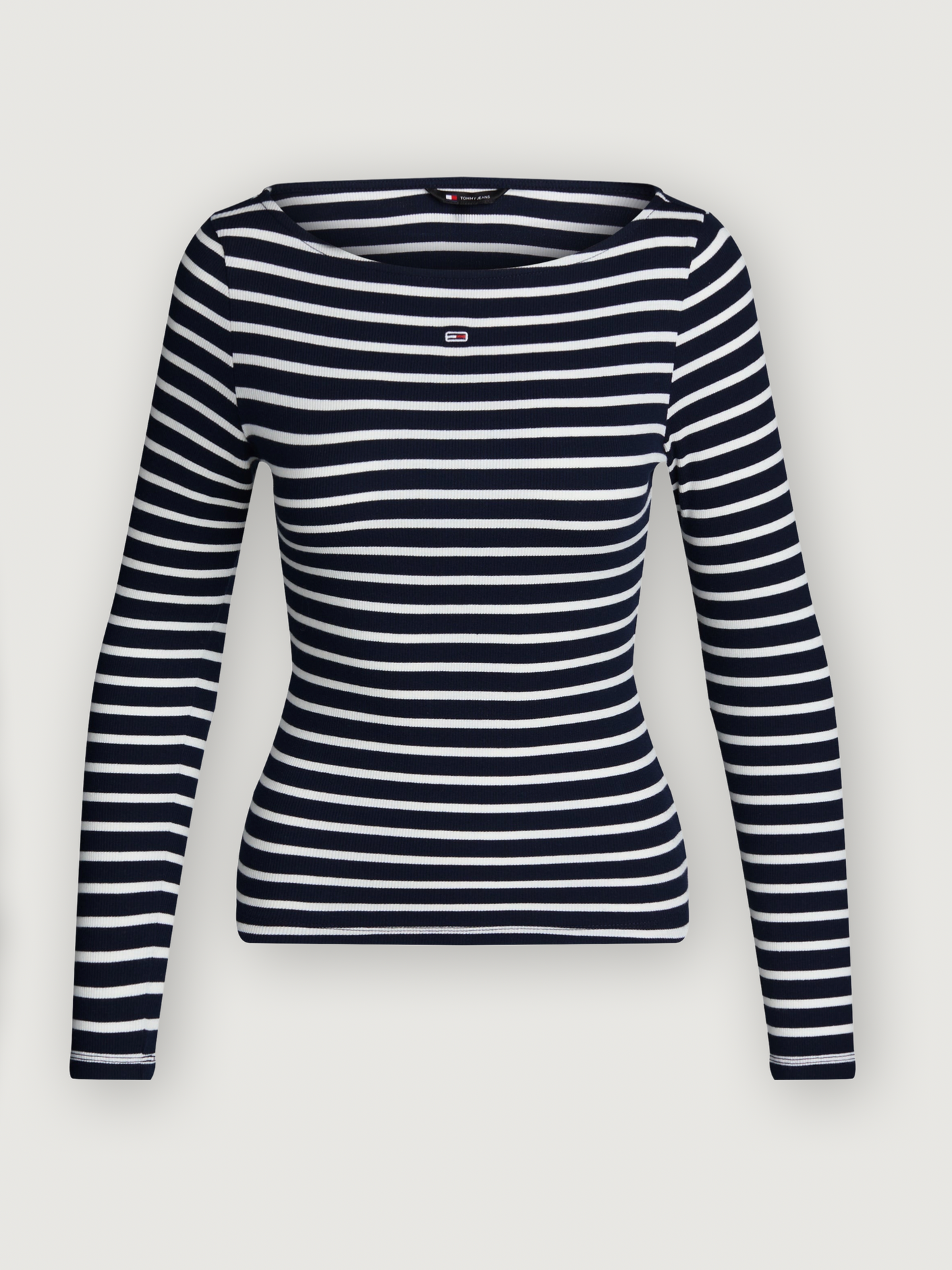 Tommy Jeans - Breton Stripe Long Sleeve Tee - Dark Night Navy