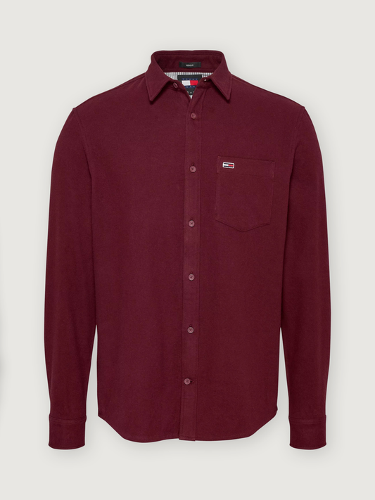 TJM Regular Flannel Shirt - Deep Rouge