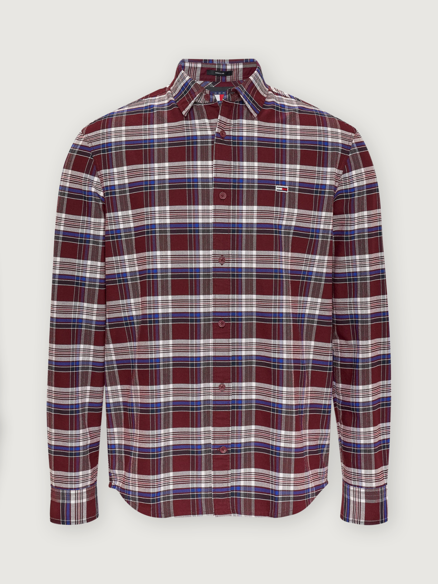 Regular Oxford Check Shirt - Deep Rouge