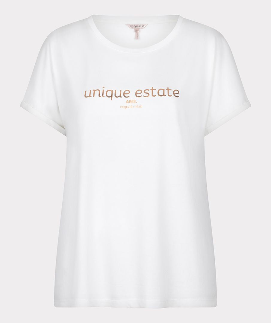 EsQualo - ‘Unique Estate’ Modal T-Shirt - Off White