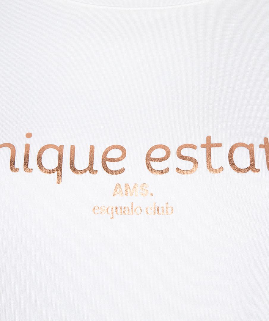 EsQualo - ‘Unique Estate’ Modal T-Shirt - Off White