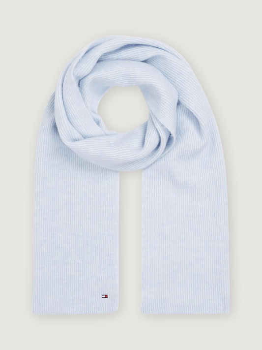 Tommy Hilfiger - Essential Flag Fuzzy Scarf - Breezy Blue