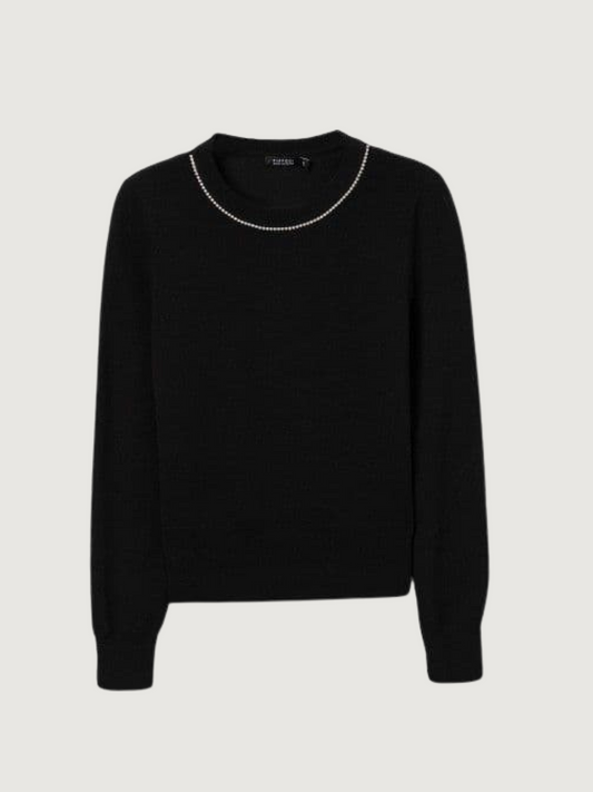 Tiffosi 'Charlotte' Jumper with Gemstone Detail - Black