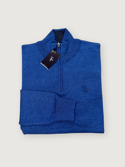 TP053K 1/4 Zip Sweater - Blue