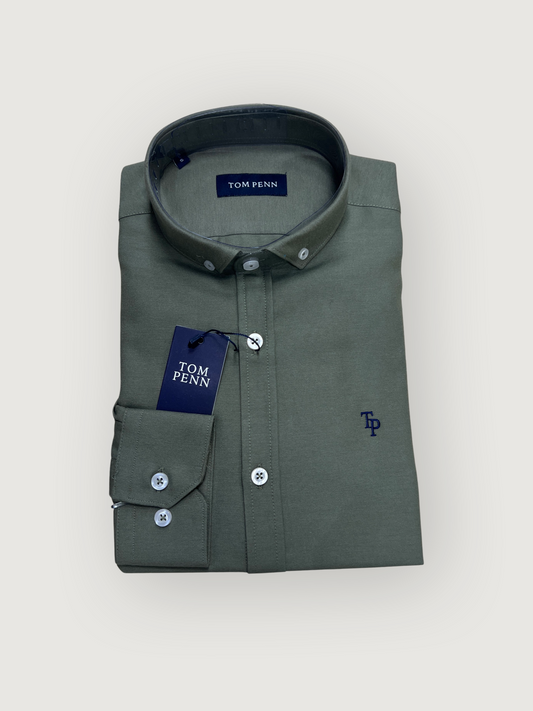 TP330 Long Sleeve Button Down Shirt - Olive