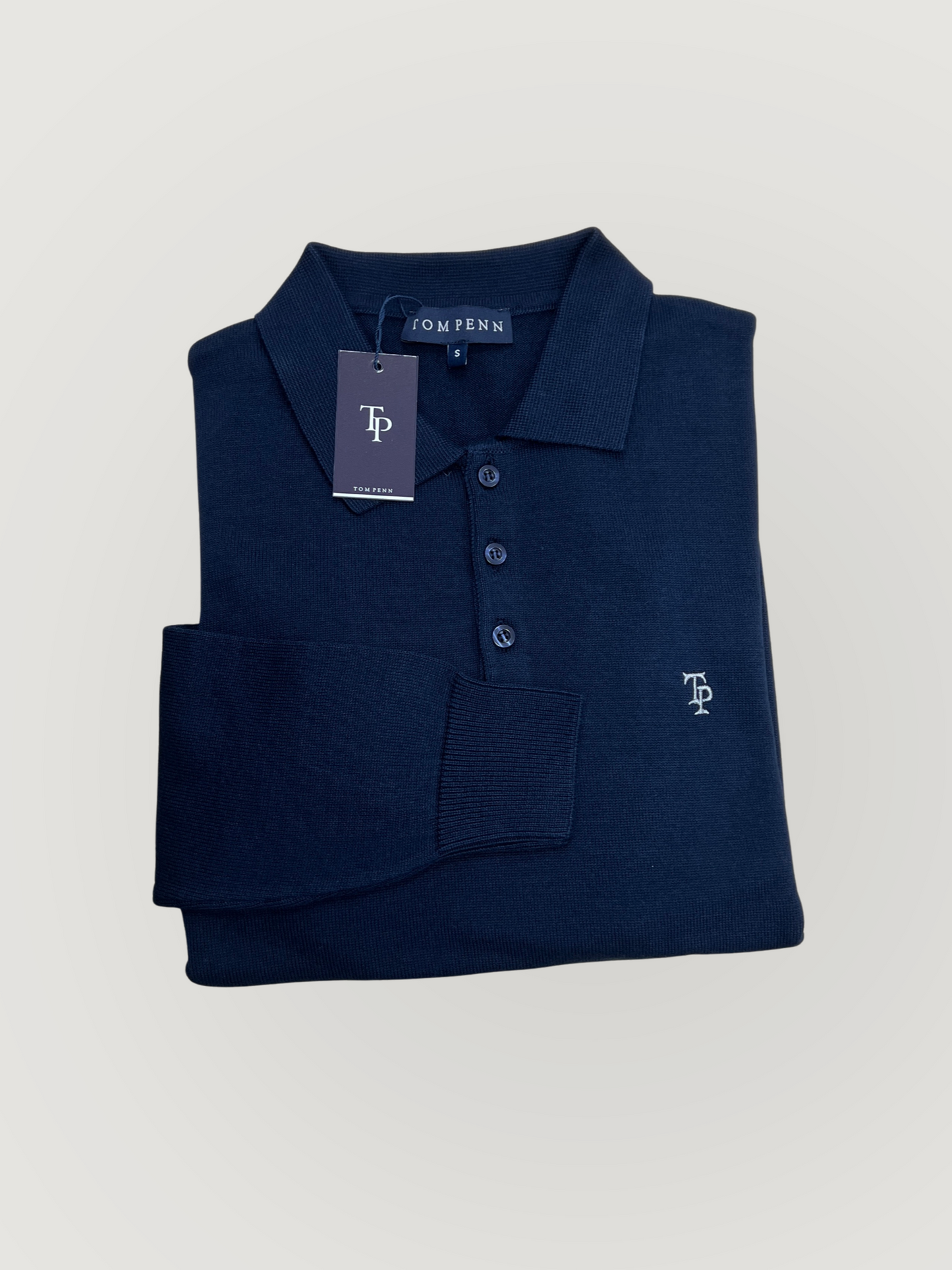 TP055 Long Sleeve Knitted Polo - Navy