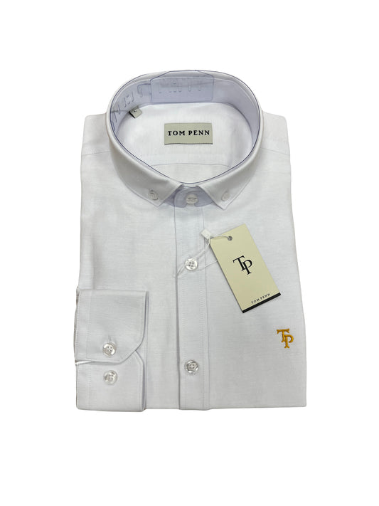 Tom Penn TP330 Long Sleeve Shirt - White