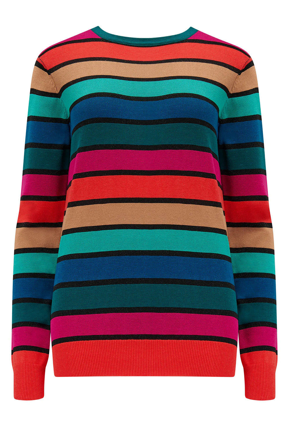 Sugarhill Brighton - Astrid Jumper - Multi, Rainbow Stripes