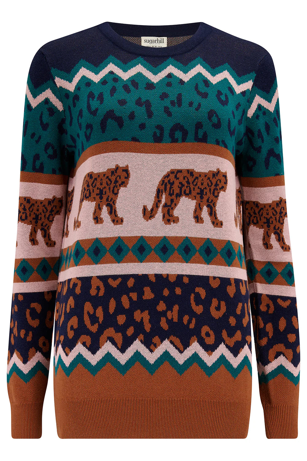 Sugarhill Brighton - Rosie Jumper - Multi, Leopard Love