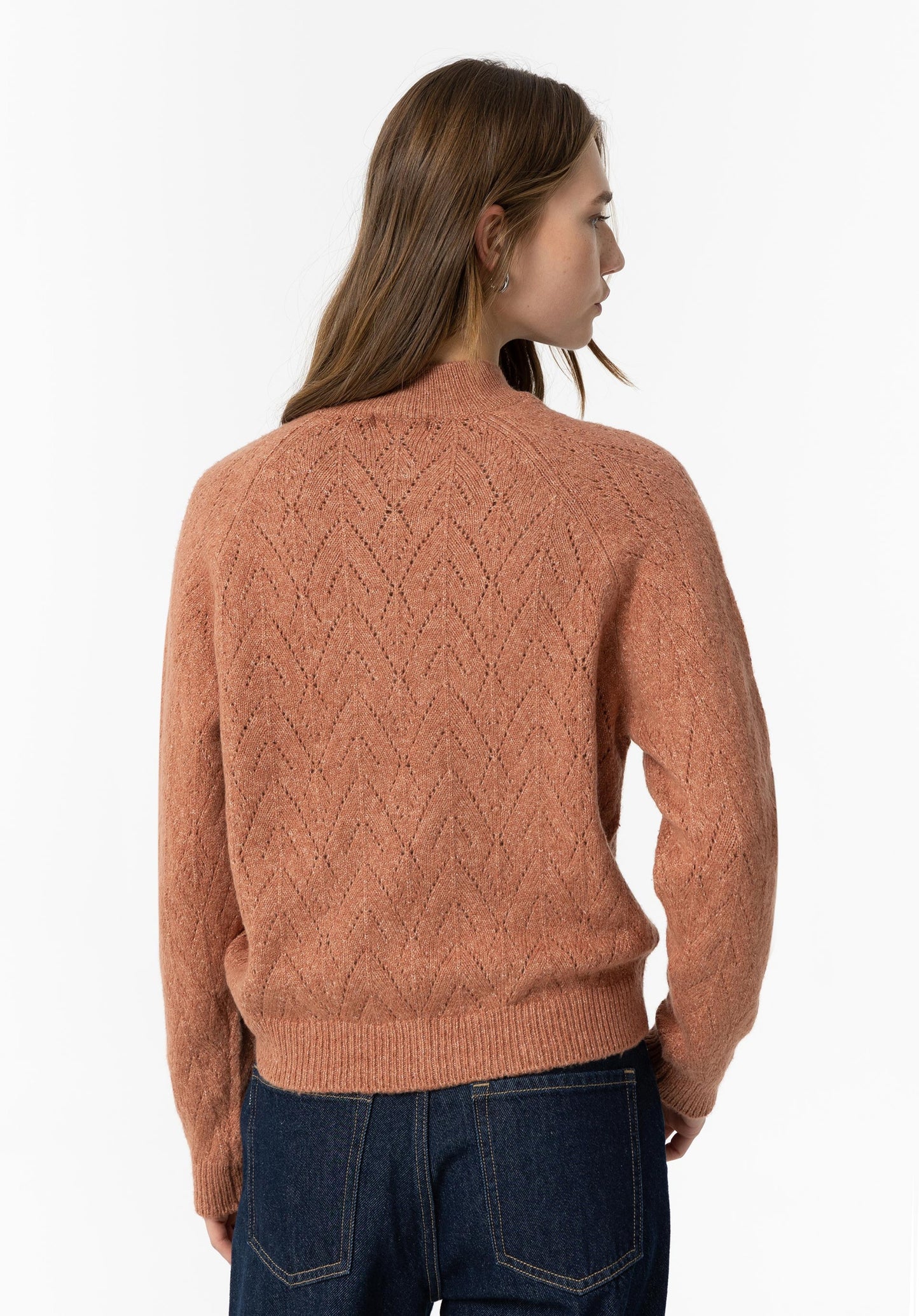 Erato Cutwork Knit Sweater - Rust