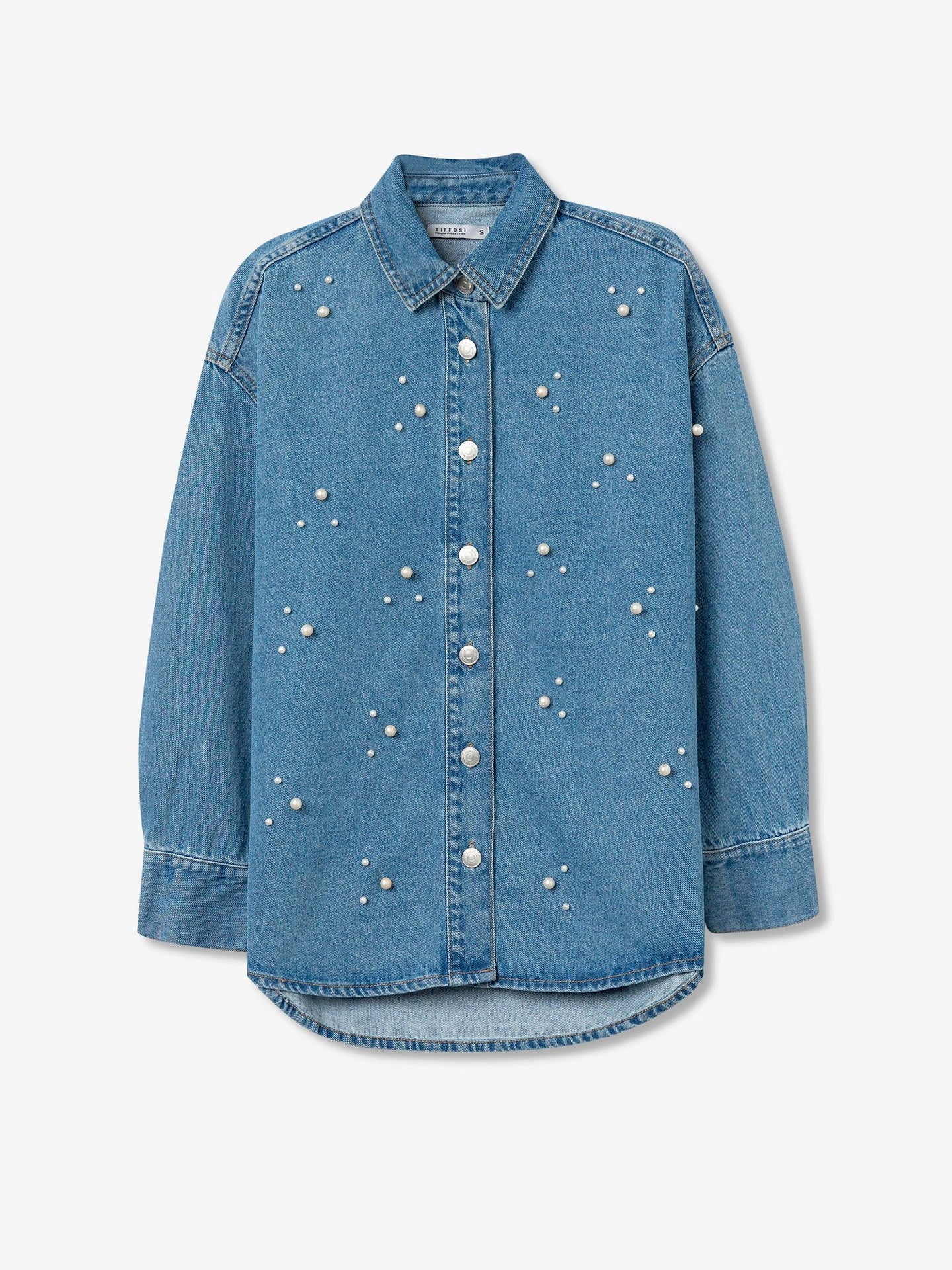 Tiffosi 'Gilda' Long Sleeve Denim Shirt