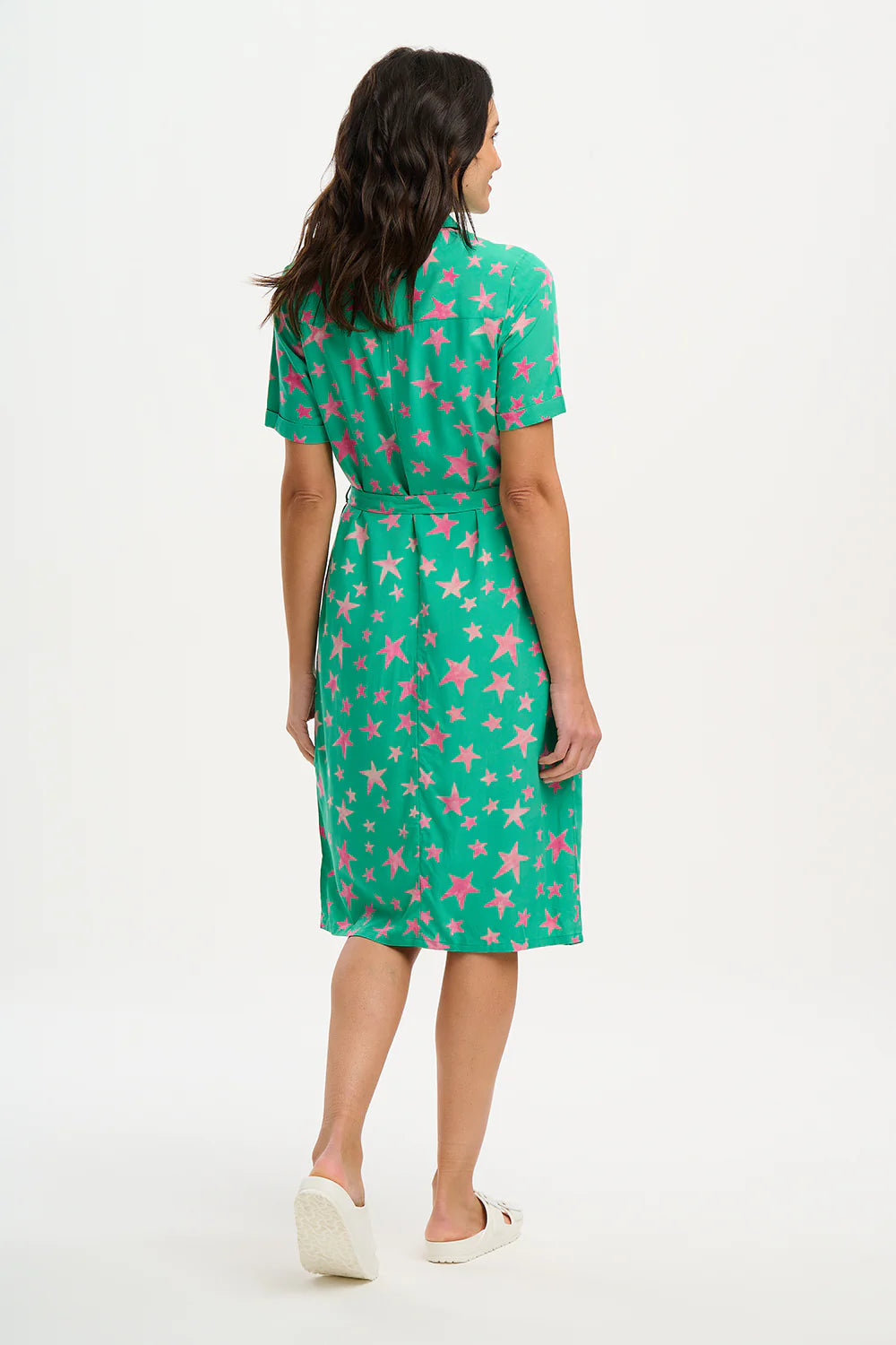 JANICE BATIK MIDI SHIRT DRESS