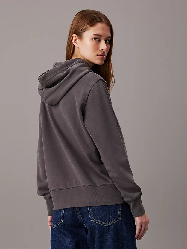 Calvin Klein Washed Cotton Monogram Hoodie