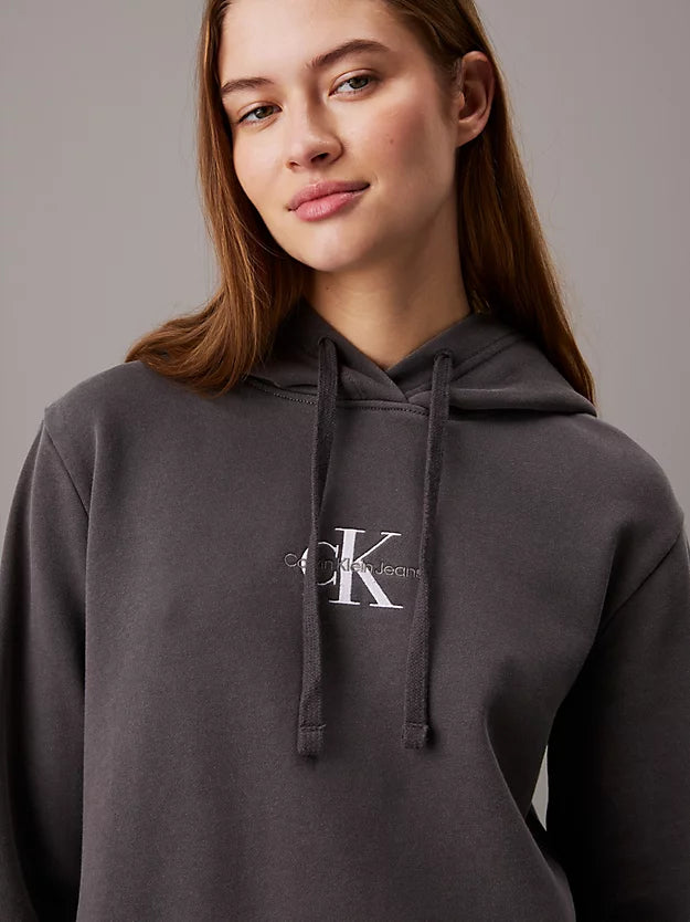 Calvin Klein Washed Cotton Monogram Hoodie