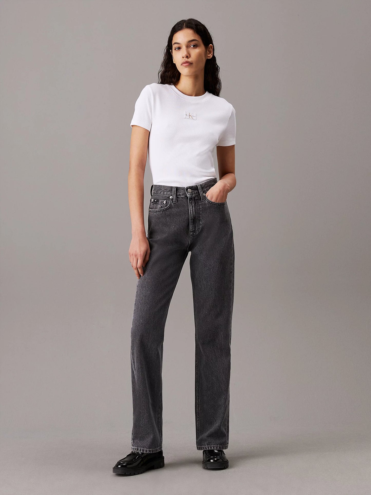 Calvin Klein Jeans - High Rise Straight - Denim Grey