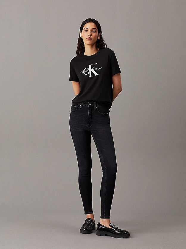 Calvin Klein - High Rise Super Skinny Ankle Jeans - Denim Black