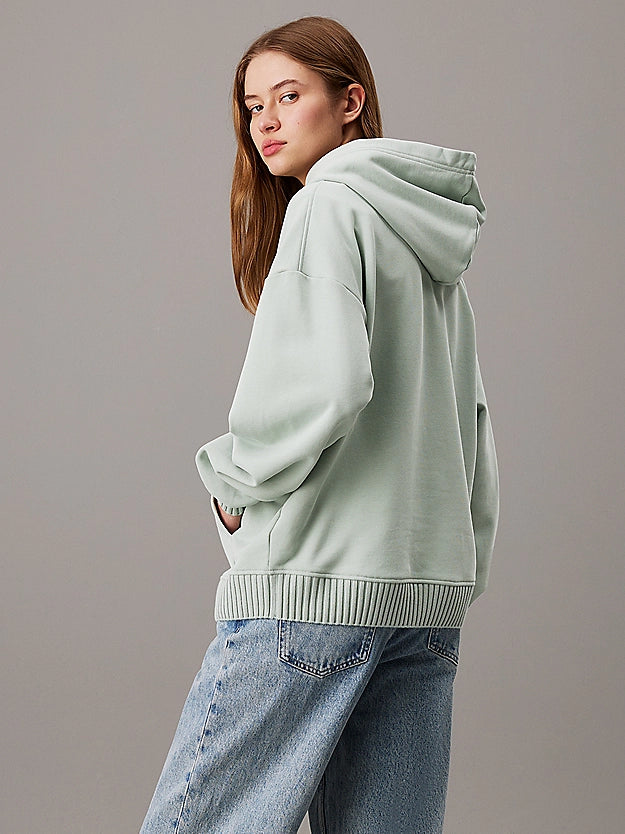 Calvin Klein Jeans - Relaxed Cotton Terry Hoodie - Jadeite