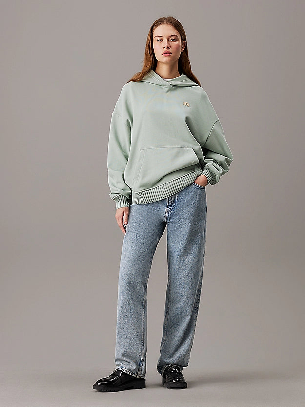 Calvin Klein Jeans - Relaxed Cotton Terry Hoodie - Jadeite