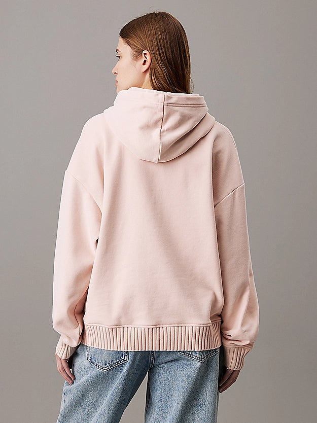 Calvin Klein Jeans - Relaxed Cotton Terry Hoodie - Peach Whip