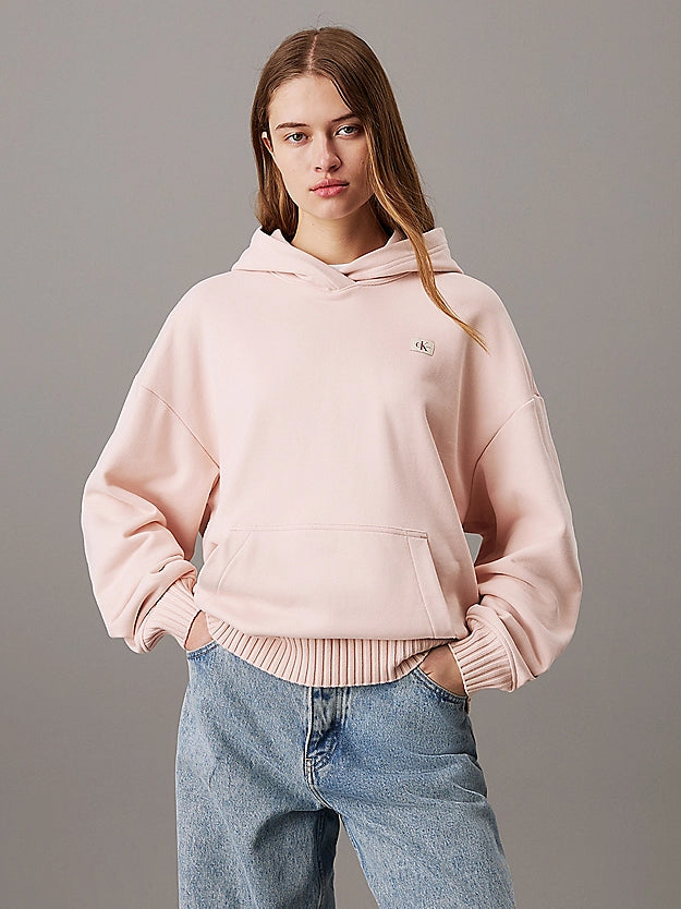 Calvin Klein Jeans - Relaxed Cotton Terry Hoodie - Peach Whip