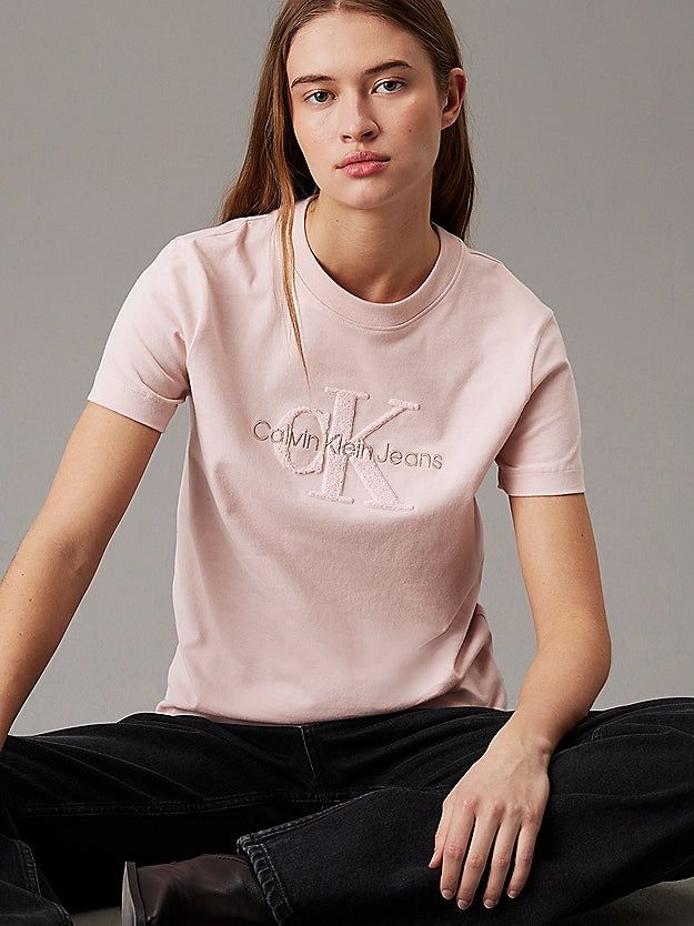 Calvin Klein Jeans - Chenille Monogram T-Shirt - Peach Whip