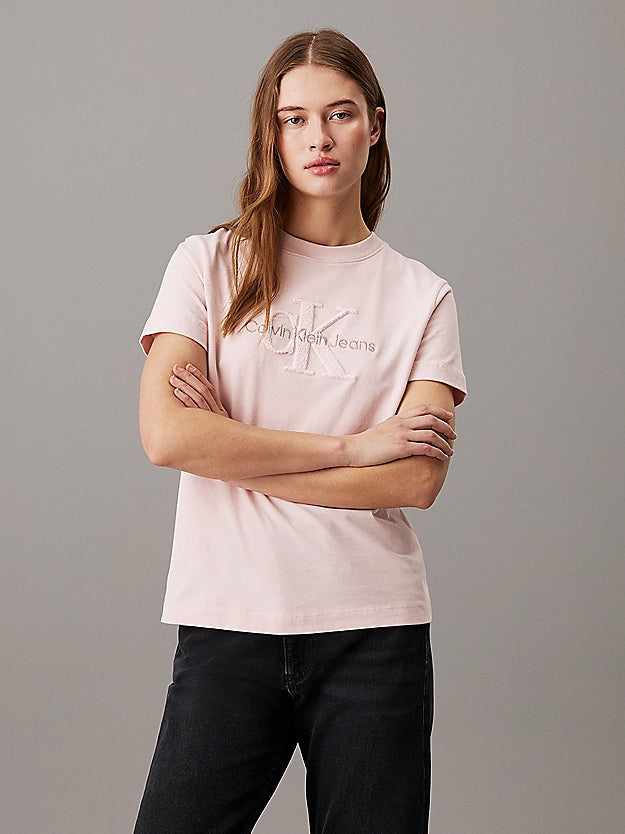 Calvin Klein Jeans - Chenille Monogram T-Shirt - Peach Whip