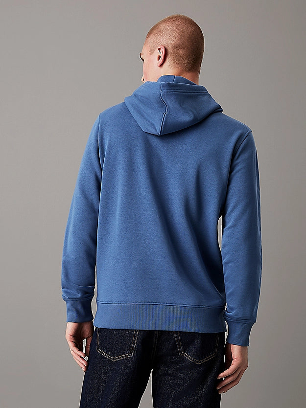 Calvin Klein - Cotton Terry Badge Hoodie - Blue Coast