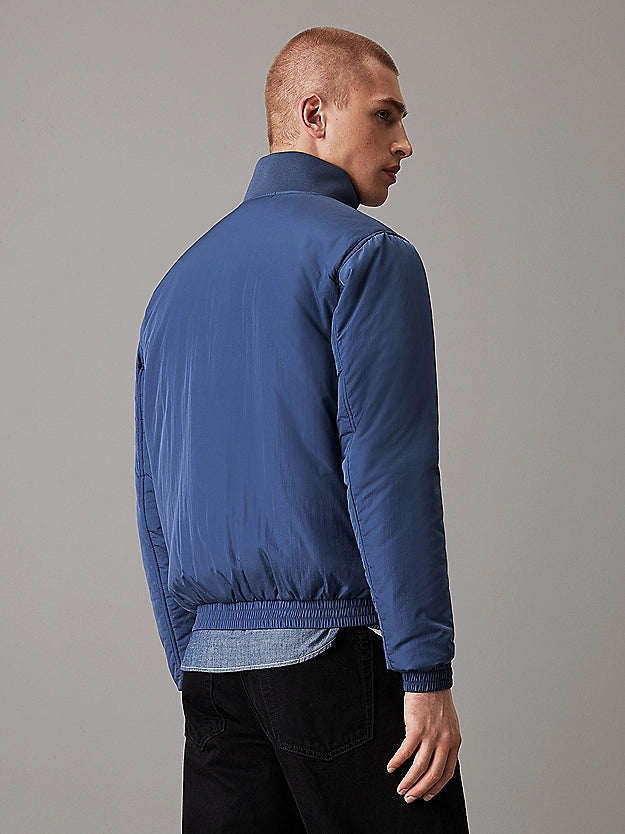 Calvin Klein Padded Nylon Zip Up Jacket - Blue Coast