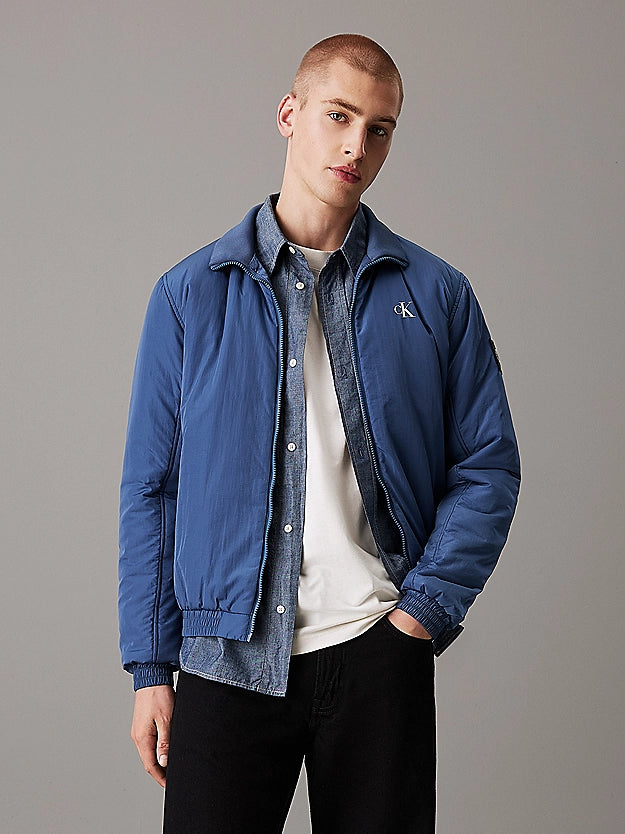 Calvin Klein Padded Nylon Zip Up Jacket - Blue Coast