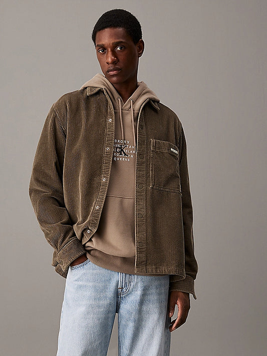 Calvin Klein Relaxed Corduroy Shirt Jacket - Tarmac