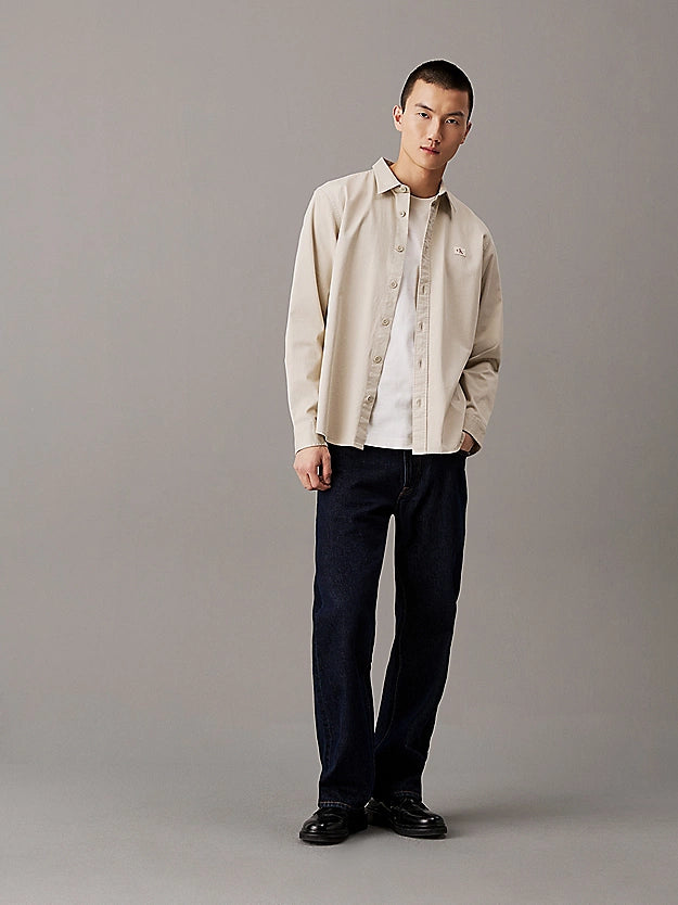 Calvin Klein Jeans - Relaxed Cotton Twill Shirt - Pelican