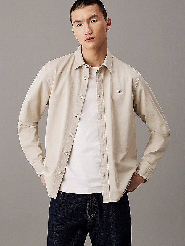 Calvin Klein Jeans - Relaxed Cotton Twill Shirt - Pelican