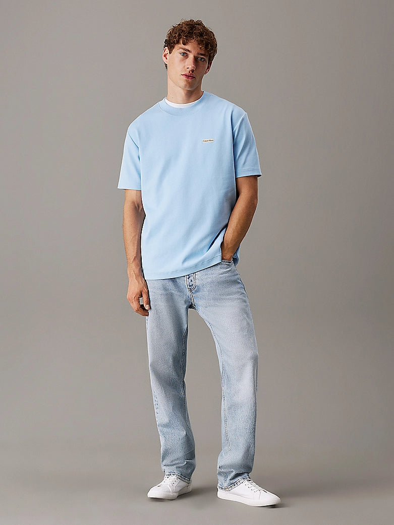 Cotton Stretch Badge T-Shirt - Blue Bell