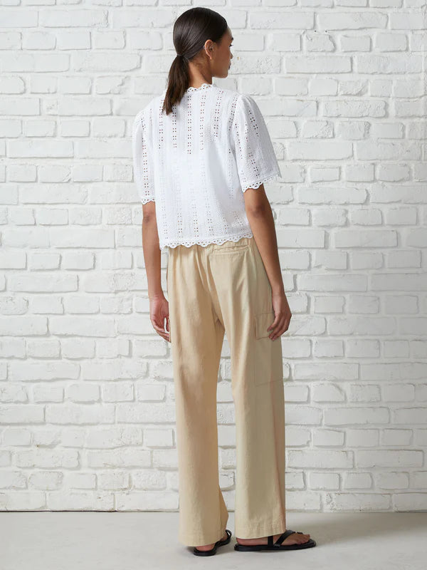 Utility Cotton Trousers - Sand