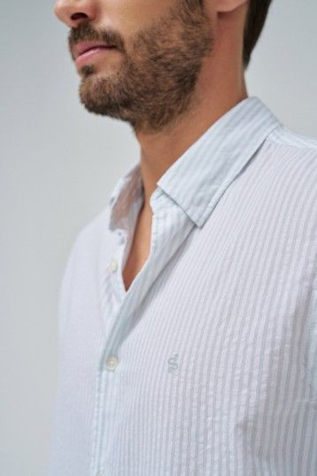 Salsa Green Striped LS Shirt